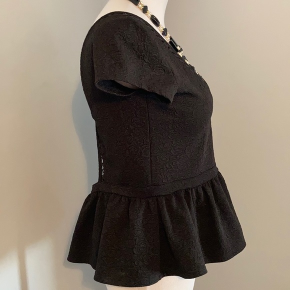 Free People Embroidered Top Vneck - Black - Small - Picture 8 of 15